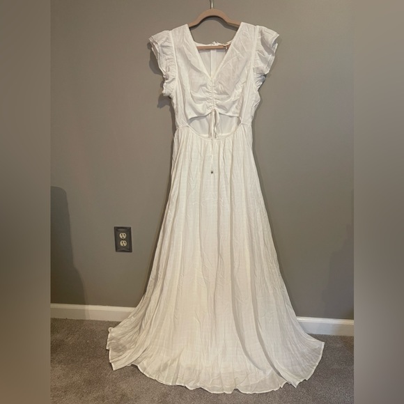 Red Dress Boutique Dresses & Skirts - White Peekaboo Maxi Dress